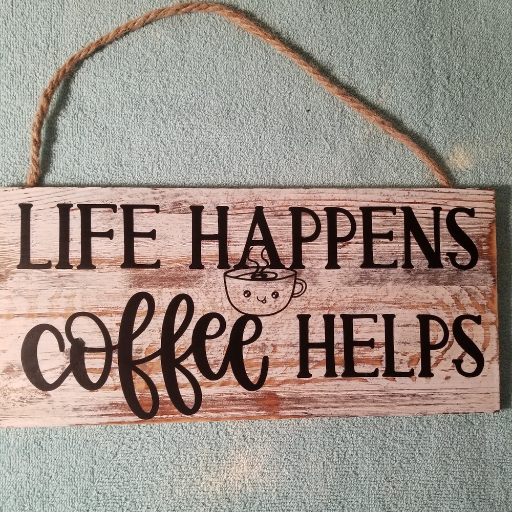 Wood home decor sign